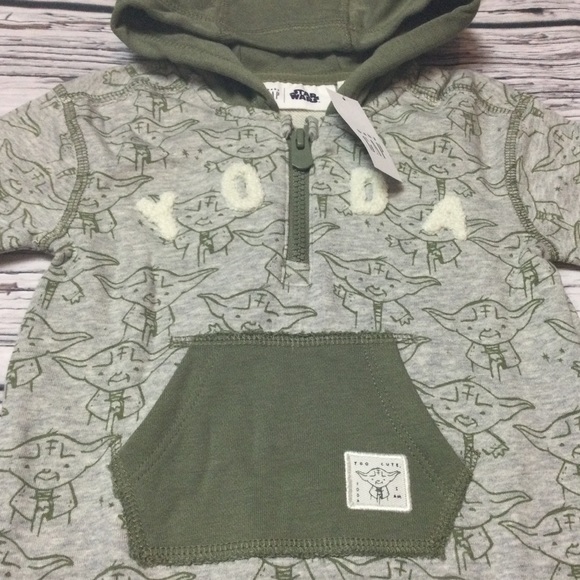 Gap Boys 6 12 18 24 Months Star Wars Yoda Pants Romper. NWT - Picture 3 of 7